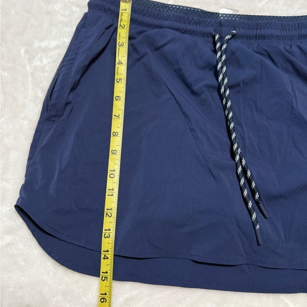 Blue Skorts with Drawstring Waist and Lightweight Fabric